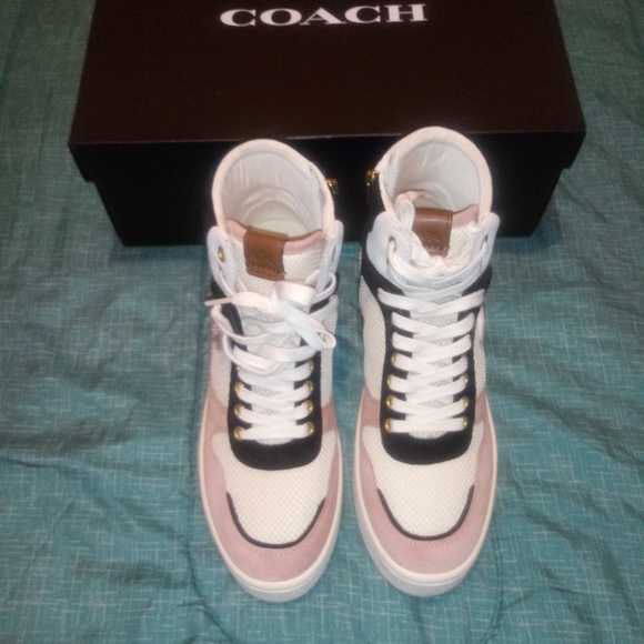 Coach C220 High-Top Sneakers - Picture 2 of 8